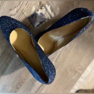 Nine West Midnight Blue Glitter Heels